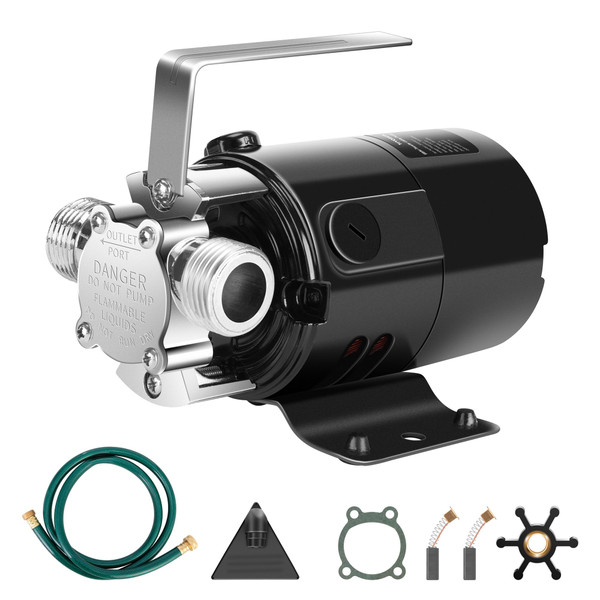VIVOSUN 115V Water Transfer Pump, 1/10HP 330 GPH Portable Utility Pump with Water Hose Kit, Ideal for Removing Water from Gardens, Hot Tubs, Rain Barrels, Pools, Ponds, and Aquariums
