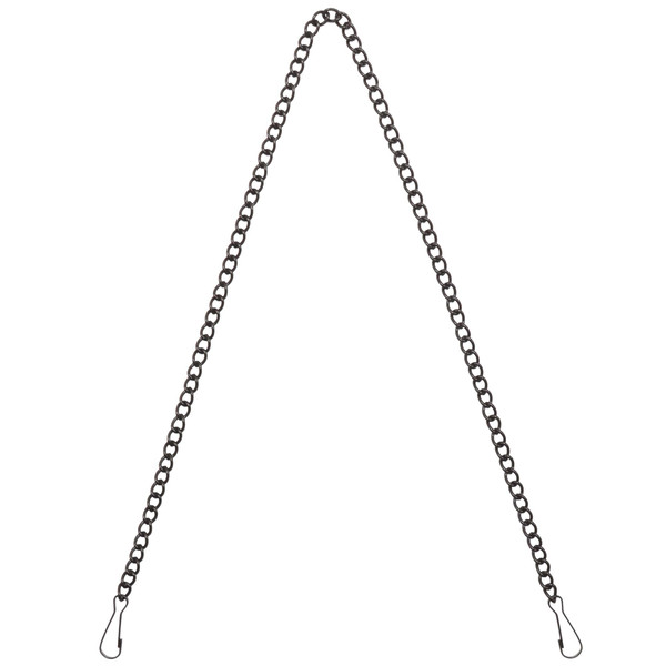 Bieye Metal Chain with Safety Hooks for Tiffany Style Stained Glass Window Panel Hangings, 30 inches Long Black Electrophoretic Coating, Chain001