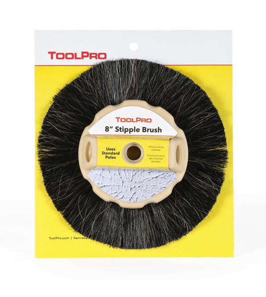 ToolPro 8-Inch Horse Hair Stipple Brush – Professional Texture Brush for Drywall and Ceiling Finishing