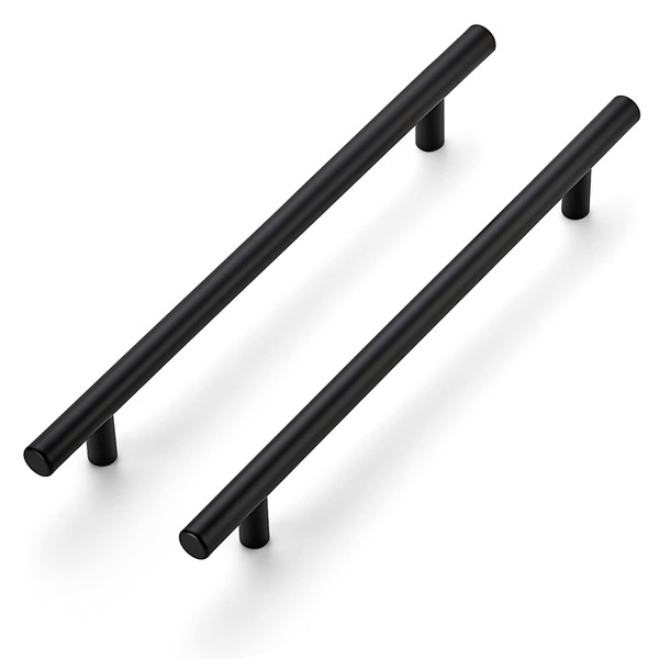Ravinte 10 Inch Cabinet Handles Matte Black Drawer Pulls Stainless Steel Kitchen Cabinet Hardware Cabinet Pulls 10" Length,7-1/2" Hole Center|12 Pack