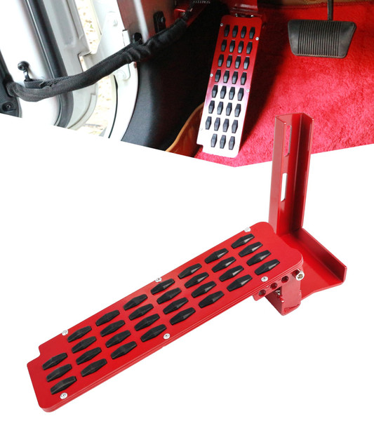 PKEDUO JK Dead Pedal Left Side Driver Foot Rest Pad Kick Panel Compatible with 2007-2017 Wrangler JK JKU 2/4-DOOR(NOT FOR 2018+ JL MODELS)