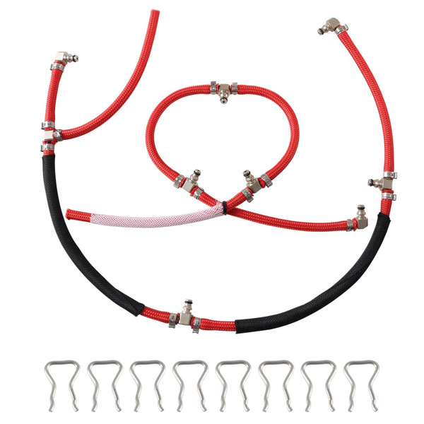 HIMARKLIF Upgraded Diesel Fuel Injector Return Line Compatible with 2004.5-2010 Duramax 6.6L LLY LBZ LMM, Fit for 2004-2010 Silverado 2500HD 3500HD Sierra 2500HD 3500HD, Replace# 97328733 980622