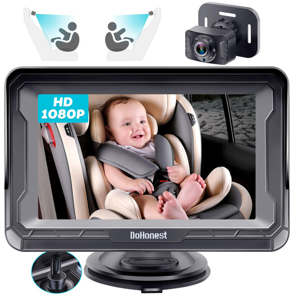 DoHonest Baby Car Camera 1080P HD: Rearview Baby Car Monitor with Night Vision, 150° Wide Angle, 360° Adjustable, Easy USB Plug-and-Play Installation - Infant Car Seat Safety Camera DoHonest Baby Car Camera 1080P HD: Rearview Baby Car Monitor with Night Vision, 150° Wide Angle, 360° Adjustable, Easy USB Plug-and-Play Installation - Infant Car Seat Safety Camera