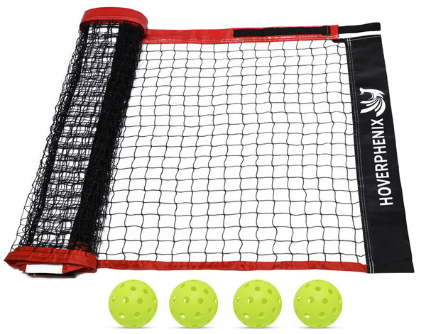 Pickle Ball Replacement Net 22ft x 3ft for Indoor and Outdoor Fits for Most Free-Standing Pickle Ball Frame Come with 4 Outdoor Pickle Balls (Net Only)