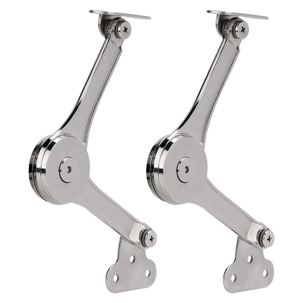 Heavy Duty Lid Support Hinges Soft Close Folding Lid Stay Hinge, Perfect for Cabinet Kitchen Wardrobe Toy Chamber, Max Support 50lb/2pcs