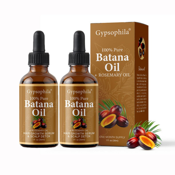 Gypsophila Batana Oil for Hair Growth -100% Pure Natural Hair Growth Oil, Nourishes The Scalp, Eliminates Split Ends, Reduce Hair Loss & Detox Your Scalp (2 Pack) for All Hair Types