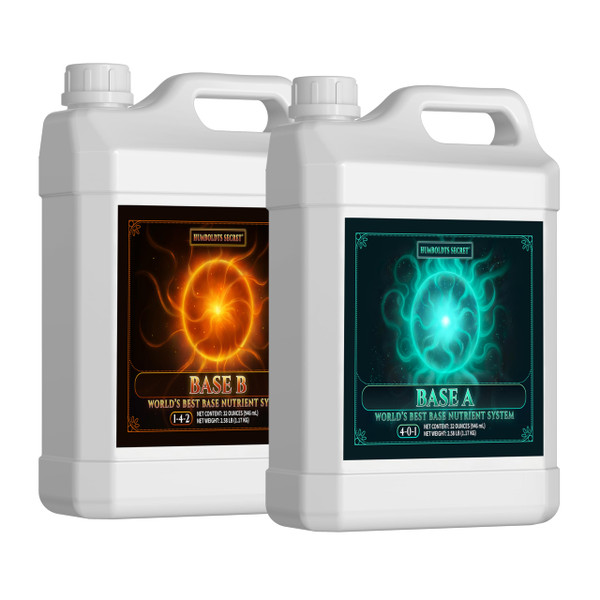 Humboldts Secret Base A & B Liquid Hydroponic Fertilizer | Complete Hydroponic Nutrients for Indoor and Outdoor Plants | Supports Healthy Vegetative Growth and Flowering Stage | 32 Ounce Set
