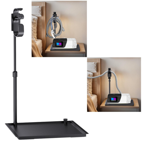 CPAP Protector Mat & CPAP Hose Holder - Bedside Organizer with Retractable CPAP Hook for CPAP Mask & Tubing, Keeps CPAP Supplies Neat and Tidy, Enhances Sleep Quality (Black) CPAP Protector Mat & CPAP Hose Holder - Bedside Organizer with Retractable CPAP Hook for CPAP Mask & Tubing, Keeps CPAP Supplies Neat and Tidy, Enhances Sleep Quality (Black)