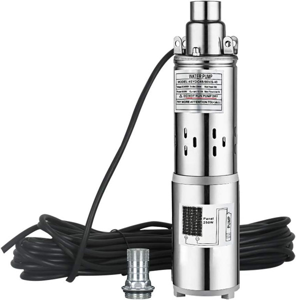 ECO-WORTHY 24V 3 inch Large Flow 250W Solar Water Pump, Max Flow 1500L/H, Max Head 98 feet, Stainless Steel Submersible Well Pump ECO-WORTHY 24V 3 inch Large Flow 250W Solar Water Pump, Max Flow 1500L/H, Max Head 98 feet, Stainless Steel Submersible Well Pump