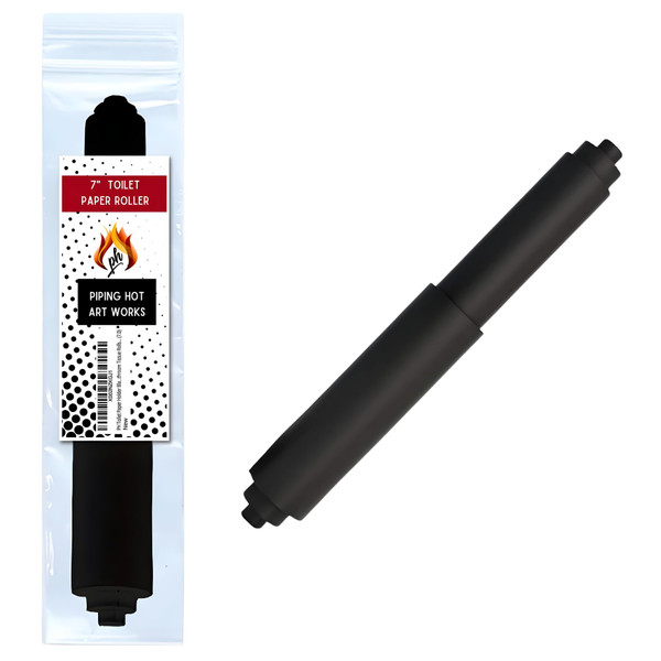 Toilet Paper Holder Spring Rod | Toilet Paper Roller Replacement | Standard & 7 Inch Size Toilet Paper Holder Replacement Rod (1, Black)