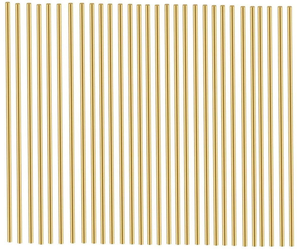 Brass Rods 1mm x 100mm, 30 PCS, Knife Handle Material, Solid Brass Round Rod Stock for Crafts, Knife Pins, Rivet Dowel for Knifemaking Handles Scales, for Hardware, Novelty, DIY, Hobby, Model Car