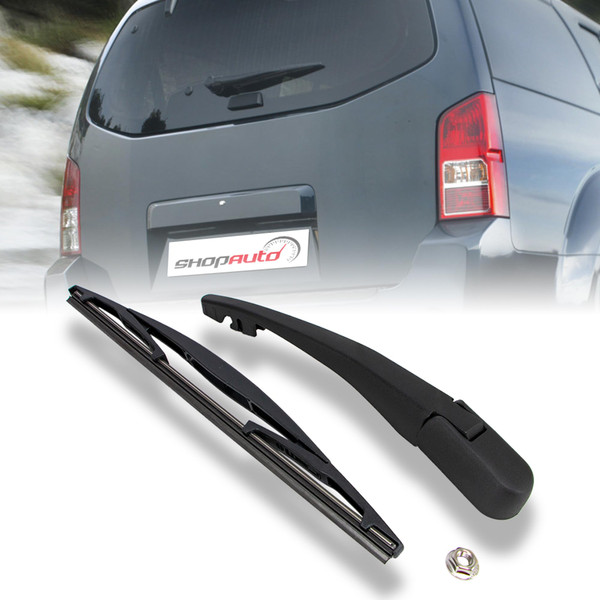Shopauto Rear Windshield Wiper Arm Blade Assembly Kit Compatible with 2005-2012 Nissan Pathfinder Rear Window Wiper Replacement 28781-EA500, 28790-EA000, 28782-EA500