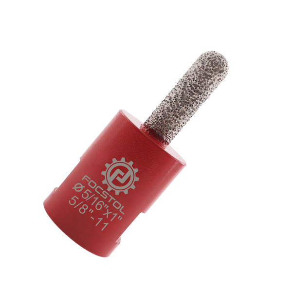 FOCSTOL Diamond Mortar Raking Bit - 5/16''x1''(8x25mm) Diamond Mortar Router for Mortar Raking Tuck Pointing Masonry Stone Brick Removal 5/8''-11 Thread