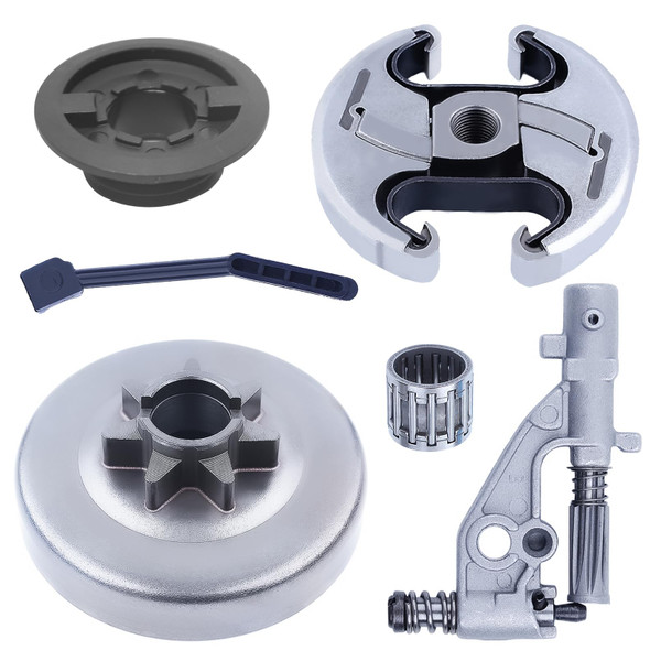 Adefol .325" 7T Clutch Drum Bearing Kit for Husqvarna 455 460 Rancher Chainsaw with Oil Pump Oil Pressure Line Worm Gear Needle Bearing Replacement Parts for 537291702 (6 Pcs)