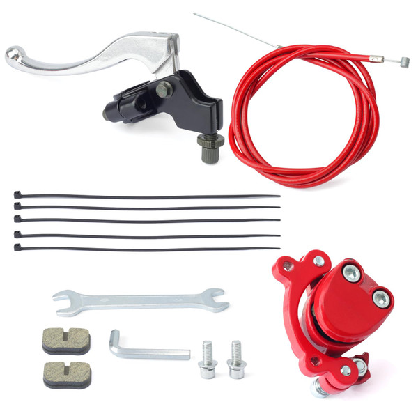 Lisnhlin Mini Bike Brake Lever Kit & Brake Caliper Replacement for Coleman CT100U CC100X, for Baja DB30, for Motovox MBX10 MBX11, for Monster Moto MMB80 MMB105, for Predator 79cc 97cc 100cc