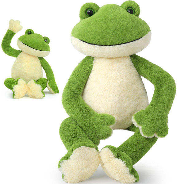 MaoGoLan Big Stuffed Frog 24 inch Giant Cute Frog Stuffed Animal for Teens Green Plush Toy for Girls Large Toad Plush Toy for Kids Birthday Gifts Themed Party Decor MaoGoLan Big Stuffed Frog 24 inch Giant Cute Frog Stuffed Animal for Teens Green Plush Toy for Girls Large Toad Plush Toy for Kids Birthday Gifts Themed Party Decor