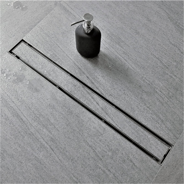 Neodrain 30-Inch Linear Shower Drain with Tile Insert Grate,Brushed 304 Stainless Steel Rectangle Shower Floor Drain, Linear Drain with Leveling Feet, Hair Strainer