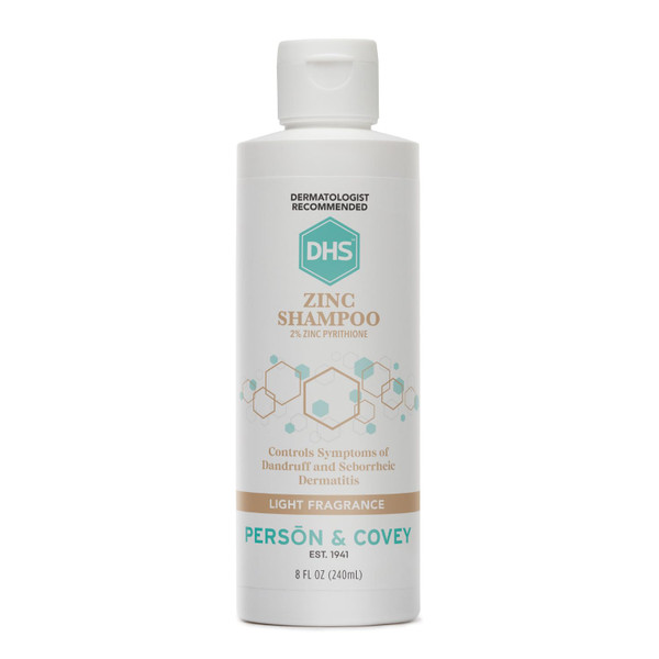 DHS Zinc Shampoo – Dandruff Shampoo – for Flaky and Dry Scalp with 2% Zinc Pyrithione, 8 oz