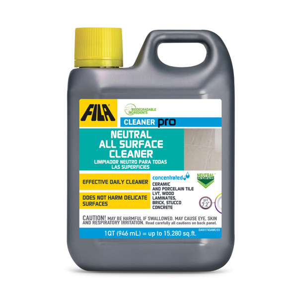 FILA Surface Care Solutions, CLEANER PRO, Neutral All Purpose Cleaner, Highly Concentrated - Up to 40 Washes, 1 QT