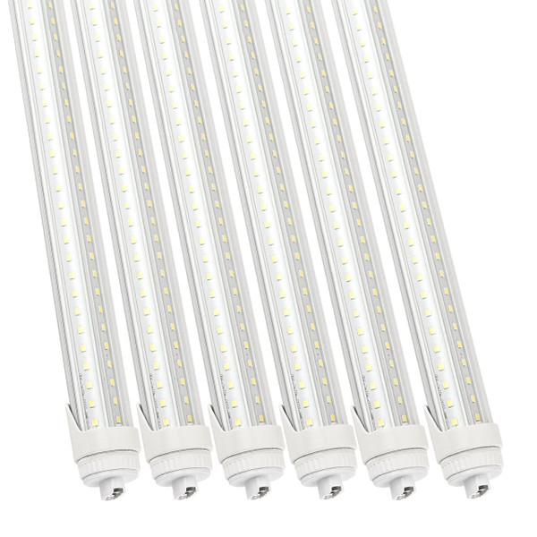 WAHADI 6 Pack 6FT T8 LED Tube Light Bulbs 40W R17D HO Base Cool White 6000K with Bright Dual-Row LEDs for 6 Foot T10 F72T12/CW/HO Fluorescent Replacement