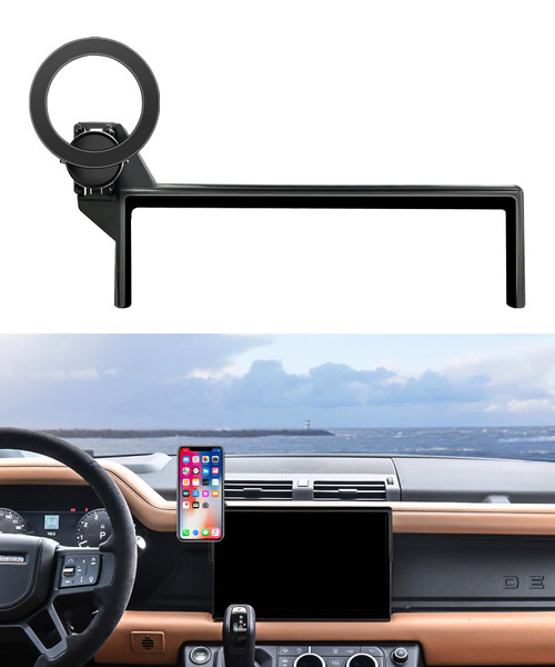 MaserWeller Car Phone Holder for 2022-2025 Land Rover Defender Accessories 11.4-Inch Screen Fixed Clip, 360° Rotation Phone Mount Compatible with MagSafe, Cell Phone Holder Does Not Affect Air Vent