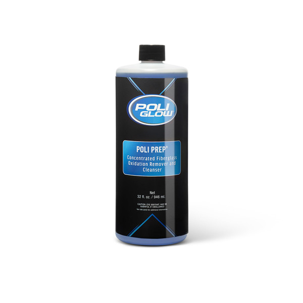 Poli Glow Poli Prep Concentrated RV & Boat Surface Cleaner - Removes Oxidation, Stains, Dirt, Watermarks, Old Wax, Spray-on Ceramics - Safe for Boats & RVs Fiberglass Cleaner - 32 Oz