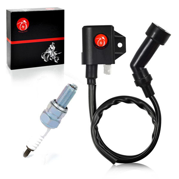 MOTO1988 Ignition Coil & Spark Plug For Arctic Cat 400 2003 2004 2005 2006 2007 3430-055 (NO-DVX 400)