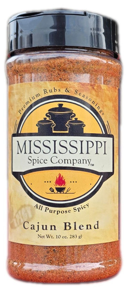 Mississippi Spice Company Premium Rubs and Seasonings, Cajun Blend, All Purpose Spicy Seasoning, 10 oz