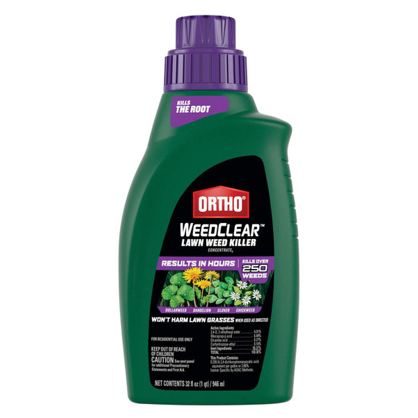 Ortho WeedClear Lawn Weed Killer Concentrate2 - Weed Killer Spray Concentrate, Kills Dandelion and Clover, For Southern Lawns, 32 fl. oz.