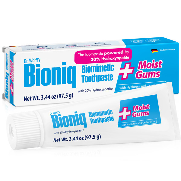 Bioniq Plus+ Gum Formula - 20% Hydroxyapatite Toothpaste, bioHAP and Fluoride Free Toothpaste for Daily Use, Clinically Tested - Our Expert for Enamel and Gum Care - 1 x 3.44 Oz