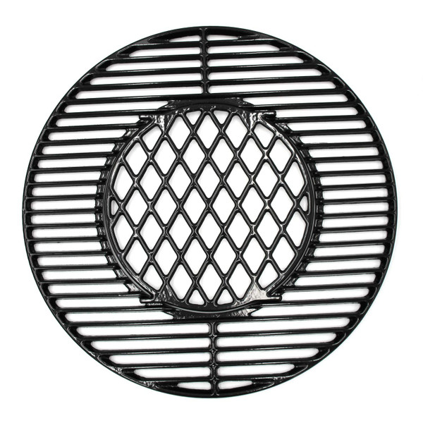 Hongso 8835 21.5 Inch Non-Stick Polished Porcelain Coated Grill Grates for Weber Original Kettle Premium 22 Inch Charcoal Grill, 22" Weber Performer Premium, Deluxe Charcoal Grill, 22'' Smokers