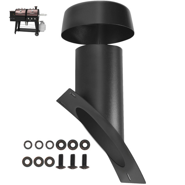 BMMXBI Grill Smoke Stack for Pit Boss PB1230 Series Smoker Chimney Replacement Wood Pellet Smoking Grill Part for Pit Boss PB1230SP