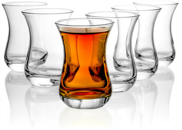 Red Co. Classic Turkish Tea Glasses, 4.5 Ounce - Set of 6