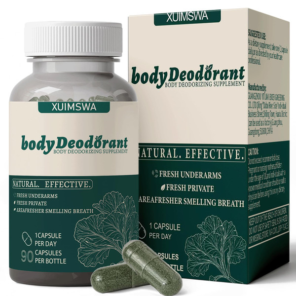 TQIUH Body Deodorizing Supplement, Body Deodorant Supplement,Bodys Deodorant Capsules,90 Capsules (1pcs)