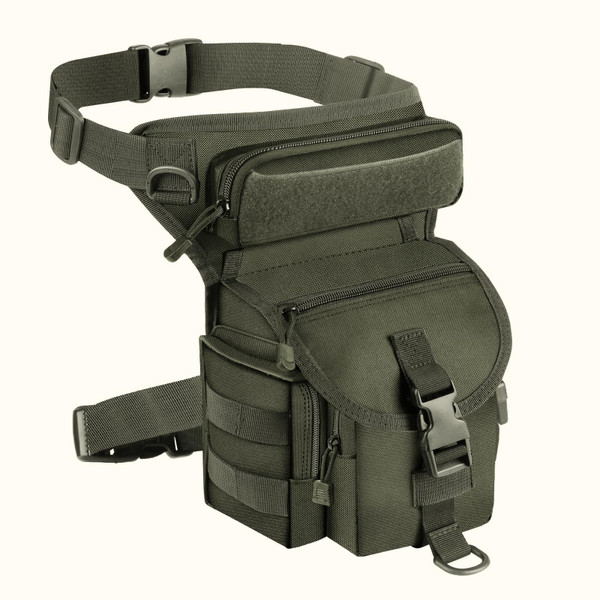 Metal Detecting Bag, Metal Detecting Waist Bag, Drop Leg Bag, Waterproof Metal Detector Tool Bag, for Outdoor Metal Detector Accessory (Green)