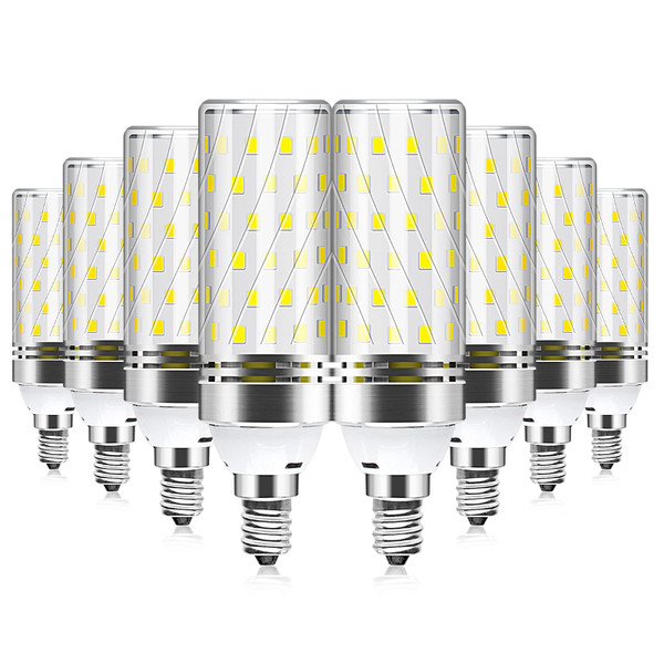 YGS-Tech E12 LED Bulb, 4000K Nature White Light Bulbs, 16W 1500LM Led Corn Bulb, 120W Incandescent Bulb Equivalent, Non-Dimmable LED Corn Light for Office Home Lighting (8 Pack)