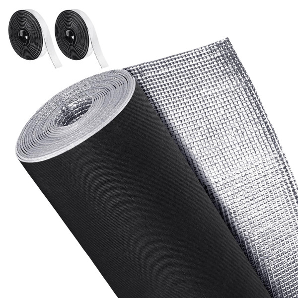 Frienda Rv Window Reflective Insulation Roll 47.2inchx50ft Double Aluminum Foil Heat Bubble Thermal Window Shade Door Cover Blackout for Garage Roof Travel Camper Skylight Shield