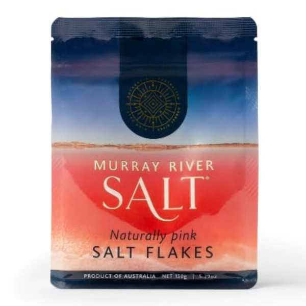 Murray River Gourmet Salt Flakes Australia's Finest Chef Preferred Natural Salt Masterchef Featured - 5.25 oz (150g) Resealable Pouch