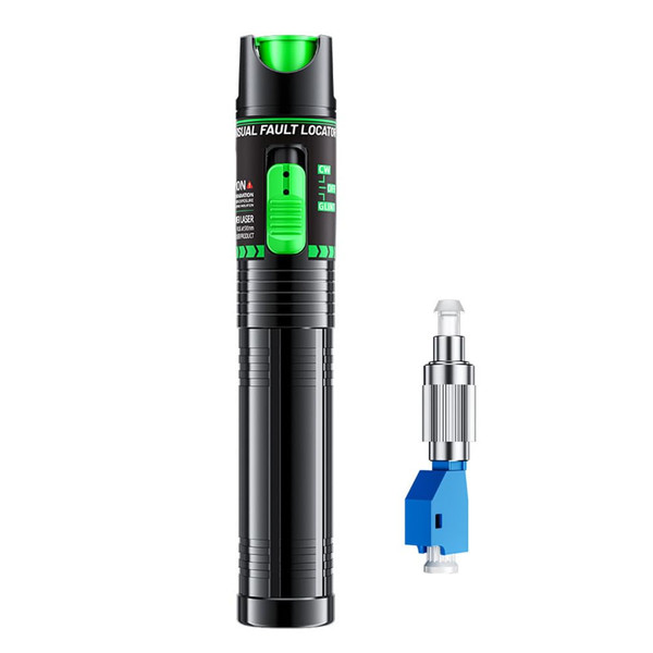 Green Light Visual Fault Locator | 510nm 15-20KM VFL for SC/FC/ST/LC Networks | Telecom & Data Center Pro Tool