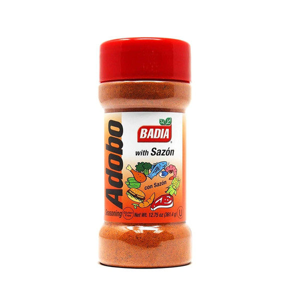 Badia Adobo with Sazon (Adobo con Sazon) All Purpose Seasoning, 12.75 oz – Flavorful Latin Blend for Meats, Rice & Everyday Cooking