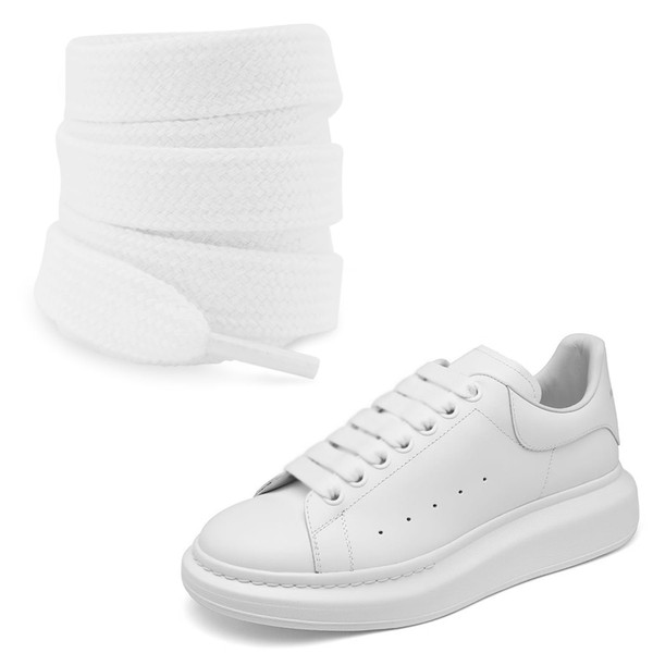 UamGlsob Flat Thick Cotton Shoe Laces for Alexander Mcqueen Sneakers, 1/2''(1.2cm) Fat Wide Shoelaces, Shoe Strings Replacement Laces for Skate Shoes (White, 54''/140cm) UamGlsob Flat Thick Cotton Shoe Laces for Alexander Mcqueen Sneakers, 1/2''(1.2cm) Fat Wide Shoelaces, Shoe Strings Replacement Laces for Skate Shoes (White, 54''/140cm)