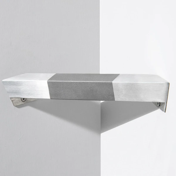 LIWEIKE Brushed Nickel Shower Foot Rest Bar Wall Mount Shower Stool for Shaving Legs Non-Slip Scrub Shower Foot Step Square Corner Shower Shaver Foot Rest