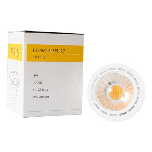 SPW Pro-Trade MR16 LED 3W 250 Lumens 2700K 38 Degree PT-MR16-3FL-27 30,000 Hours 10-18V Low Voltage 12v Landscape Lighting Bulb Dimmable Lamp Multicolor