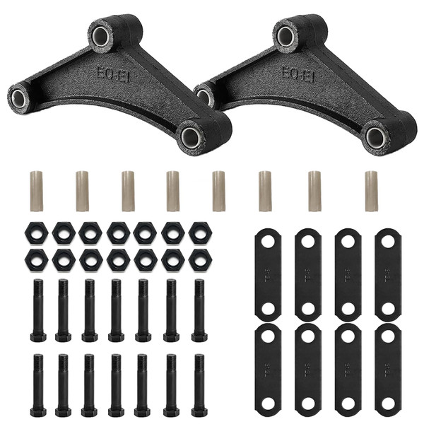 Azuvis Trailer Shackle Kit,Heavy Duty Tandem Trailer Axle Shackle Kit, Dual Axle Trailer Leaf Spring Shackle Kit for Double Eye Springs (3500lbs-5200lbs Axles)