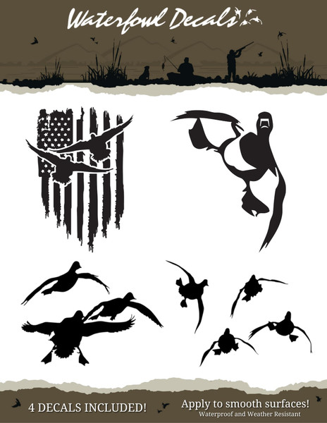 Waterfowl Decals Ultimate 5-Piece Duck Sticker Bundle (73-X5BY-SDNT)