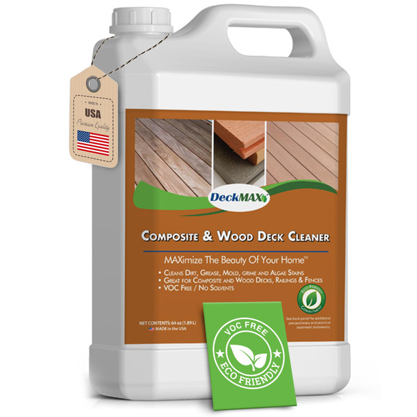 DeckMAX Concentrated Composite & Wood Deck Cleaner - Nation’s Leading Wood & Composite Deck Cleaner Recommended by Manufacturers, Distributors & Contractors