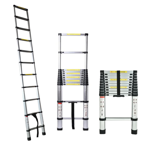 10.5FT Aluminium Telescoping Ladder Attic Ladder Pull Down Telescoping Loft Ladder for Home Attic, 330lbs Max Load