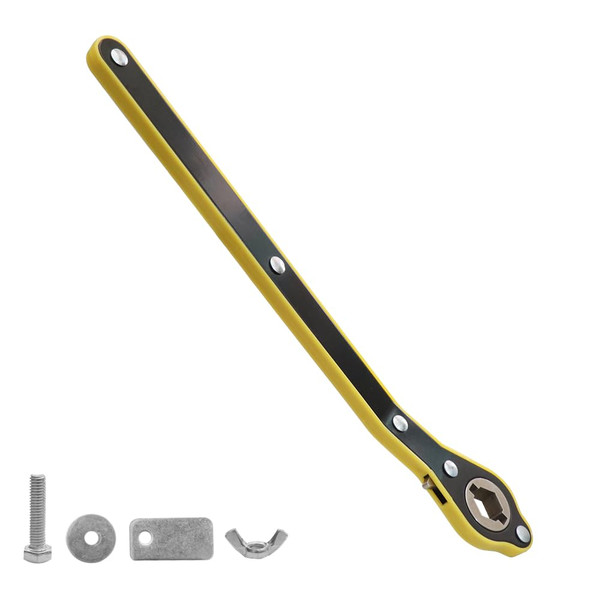 LECWOF Car Scissor Jack Wrench 2 in 1 Universal 360°Swivel Labor-Saving Jack Ratchet Wrench with Converter Car Jack Handle (Dual-use)
