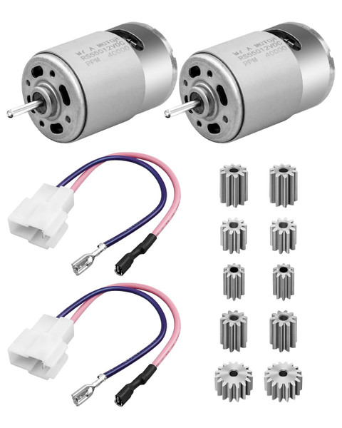 2 Pcs 12V RS550 40000RPM Electric Motor Drive Engine for Power Wheel High-Speed Motor Gearbox Accessories, Power Wheel Motor Upgrade Replacement Parts for Children's Ride On Cars