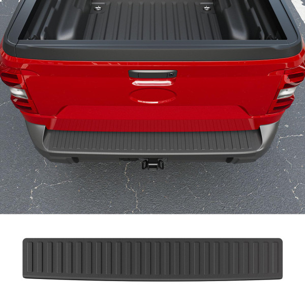 powoq Rear Bumper Step Pad Compatible with 2022-2025 Ford Maverick Tailgate Sill Cover Rear Door Entry Guard NO Lariat TPE Step Protector Replacement for 2022 2023 2024 2025 Ford Maverick Accessories